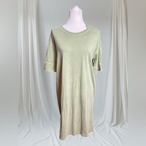 Zara Light Sage Green Short Sleeve Mini Dress